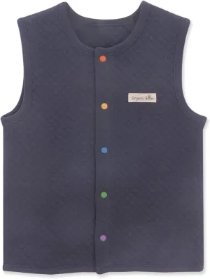 100% Certified Organic Cotton Baby Quilted Jacquard Sleeveless Jacket Soft Vest