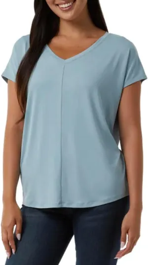 32 Degrees Cool Women's Soft Luxe Short Sleeve V-Neck Top