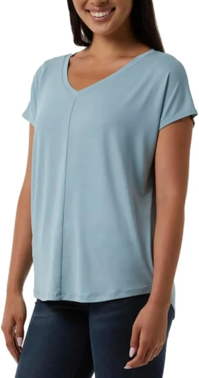 32 Degrees Cool Women's Soft Luxe Short Sleeve V-Neck Top