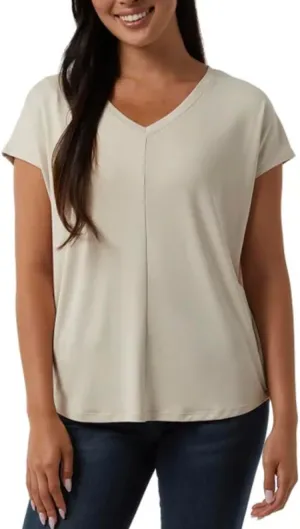 32 Degrees Cool Women's Soft Luxe Short Sleeve V-Neck Top