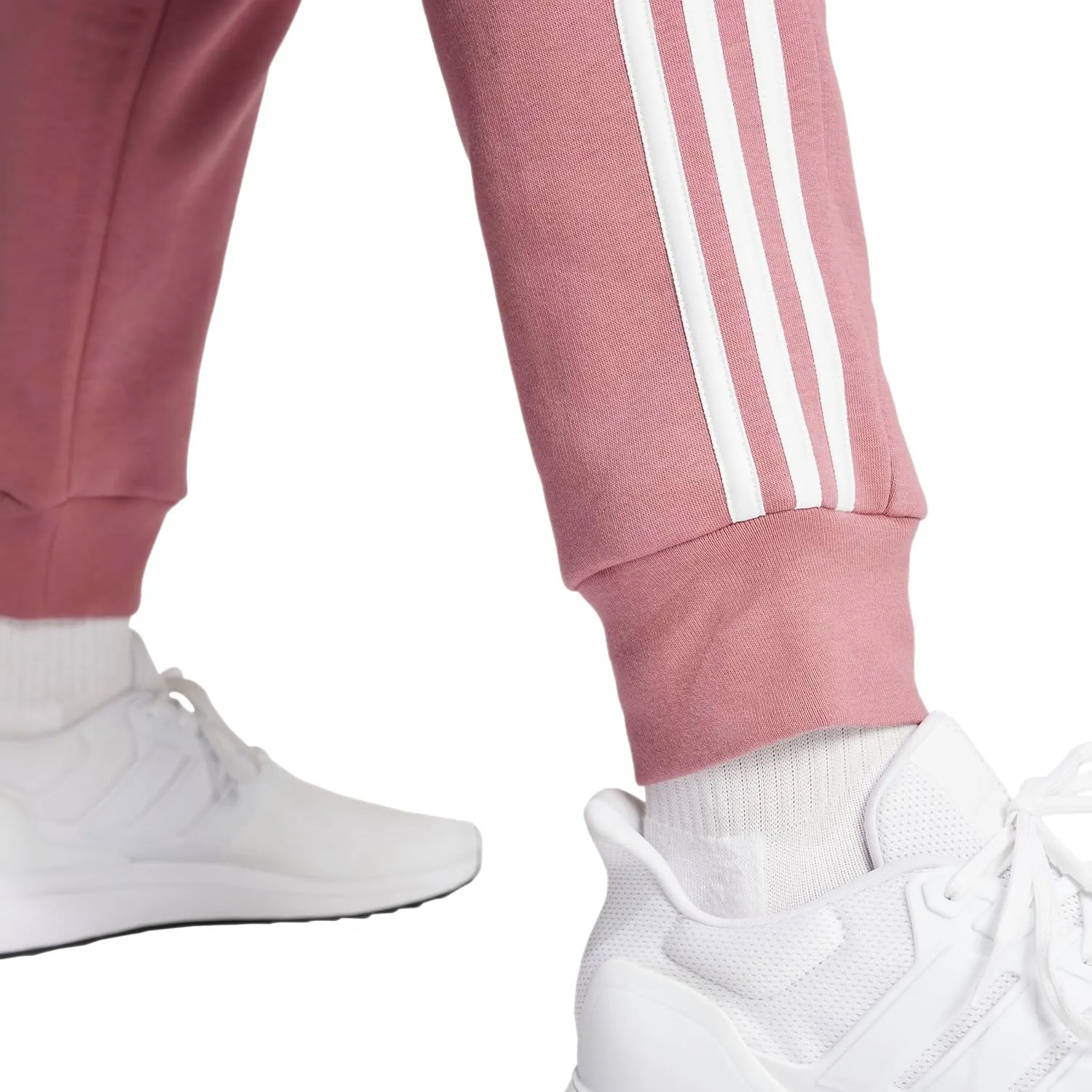 adidas Men's Tall Size Essentials 3-Stripes Fleece Tapered Cuff Pants