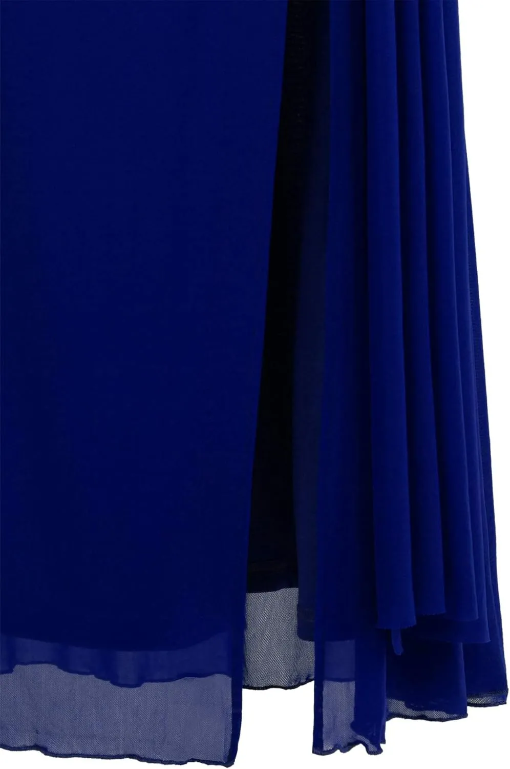 Angel-fashions Women's One Shoulder Ruching Beading Ribbon Soft Evening Gown