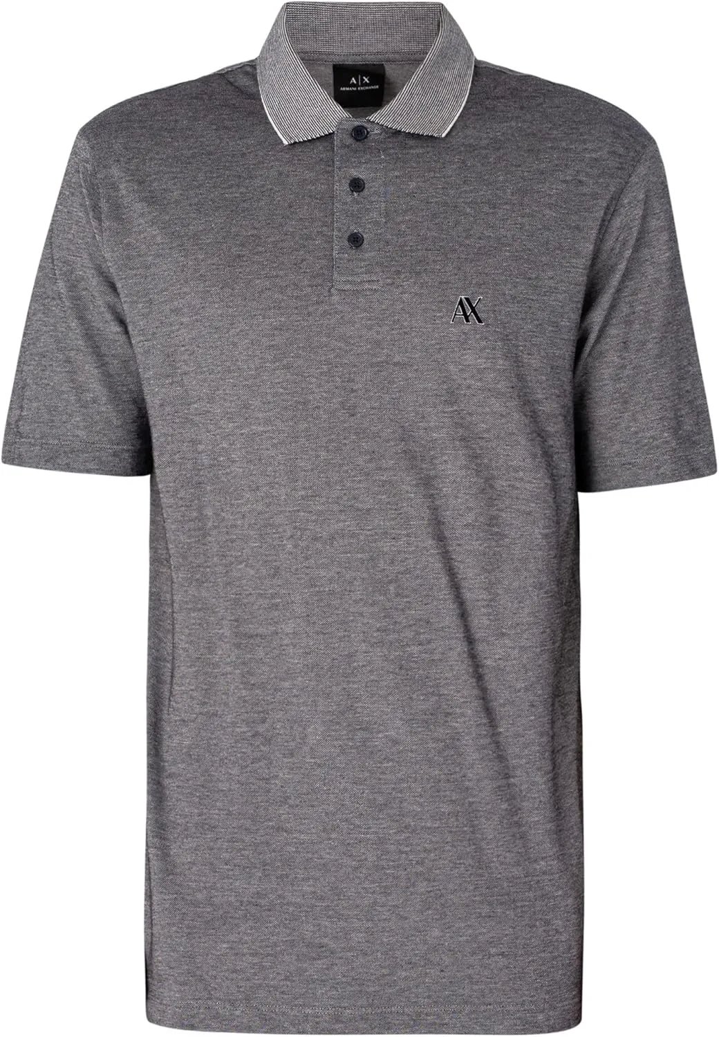Armani Exchange Men's Heathered Cotton Piquet Regular Fit Polo