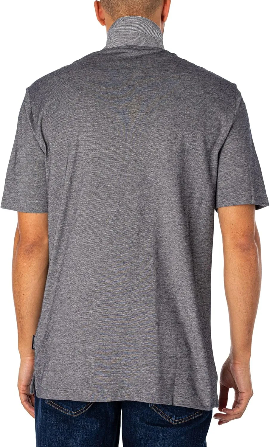 Armani Exchange Men's Heathered Cotton Piquet Regular Fit Polo