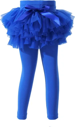 Ashken Baby Toddler Girls' Tutu Leggings Tulle Ruffle Skirted Pants Footless Tights (3 Months-5T)