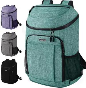 BAGLHER Cooler Backpack, Leakproof 30 Cans Backpack Cooler Insulated Soft Cooler Bag