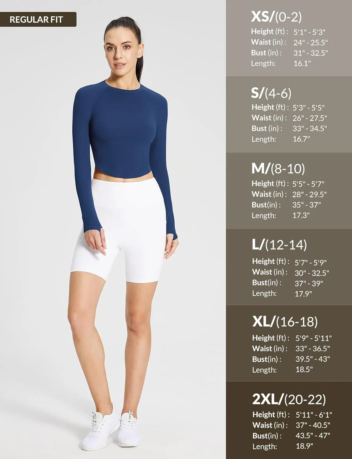 baleaf Womens Long Sleeve Workout Tops Athletic Crop Top Running Slim Fit Gym Yoga Shirts