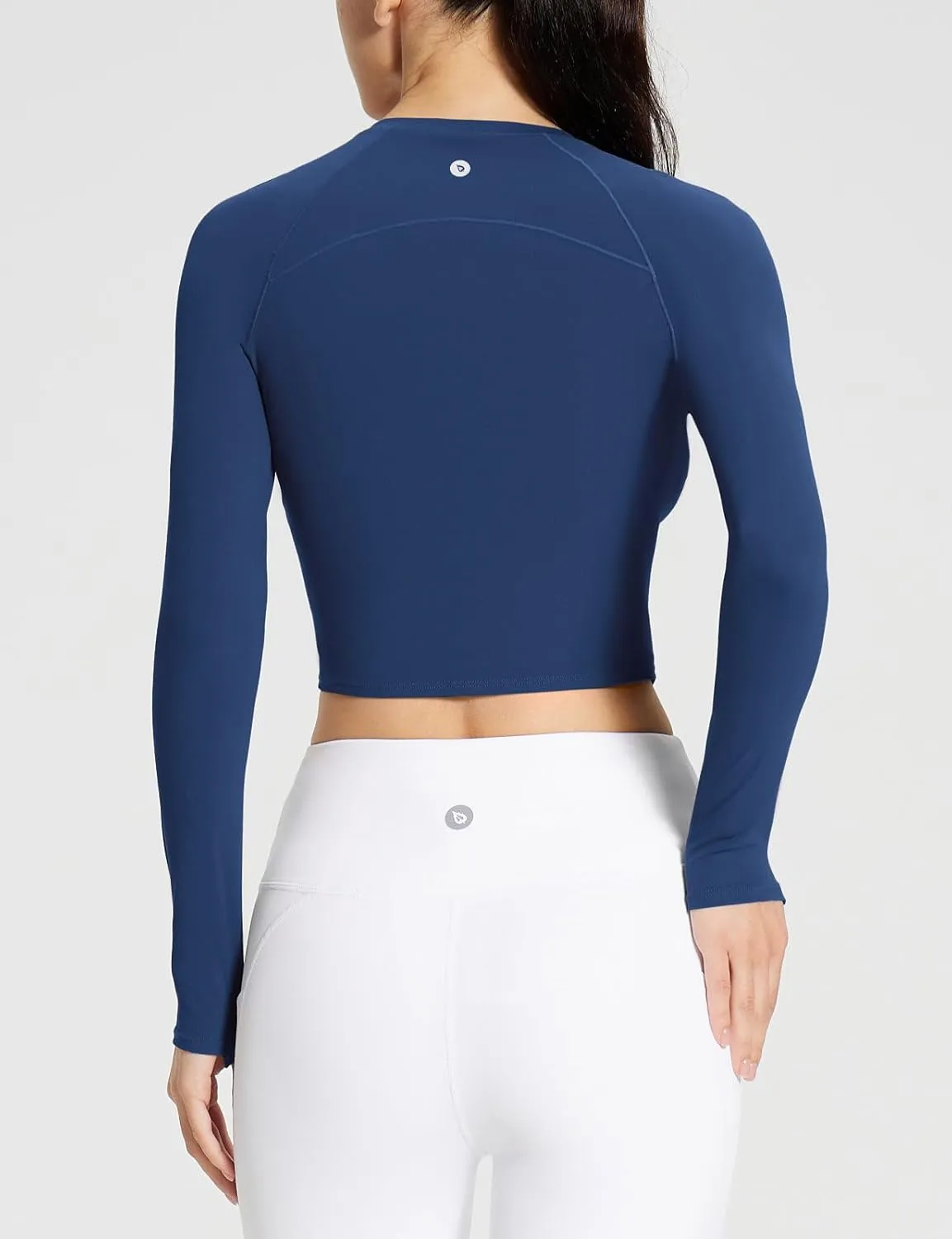 baleaf Womens Long Sleeve Workout Tops Athletic Crop Top Running Slim Fit Gym Yoga Shirts