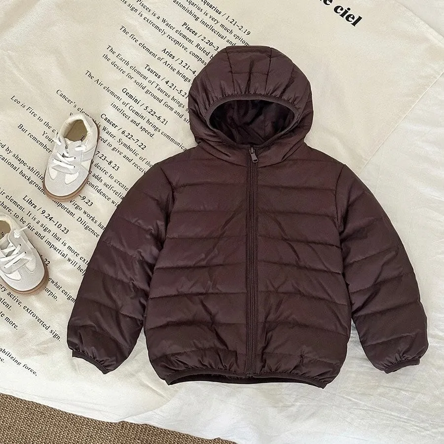 Basic Solid Color Ultra Light Down Jackets