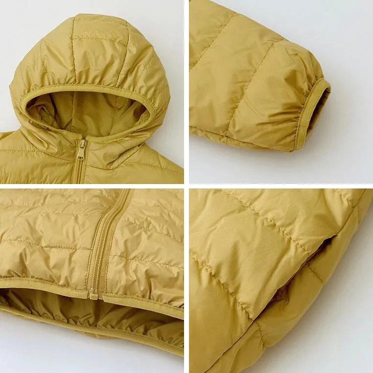 Basic Solid Color Ultra Light Down Jackets