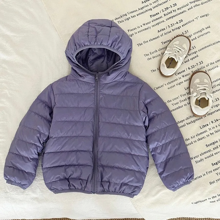 Basic Solid Color Ultra Light Down Jackets