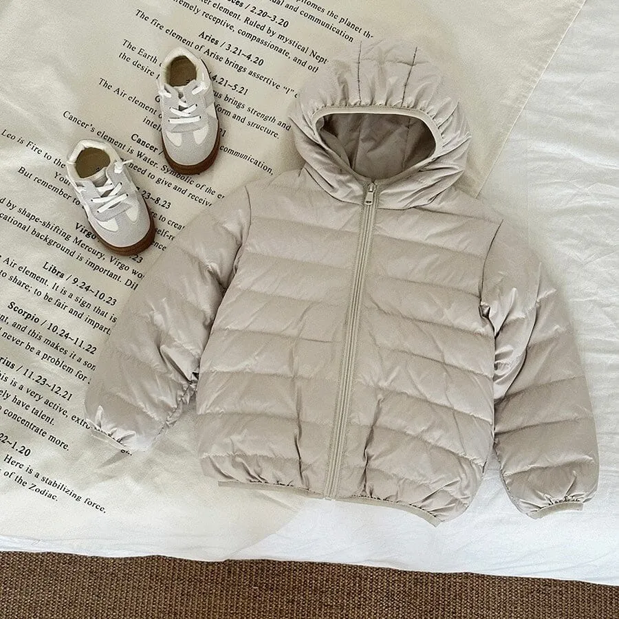 Basic Solid Color Ultra Light Down Jackets