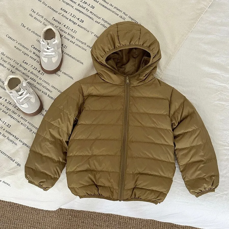 Basic Solid Color Ultra Light Down Jackets