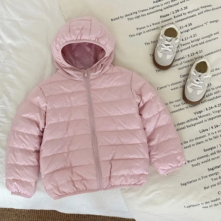 Basic Solid Color Ultra Light Down Jackets