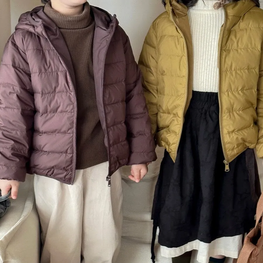 Basic Solid Color Ultra Light Down Jackets