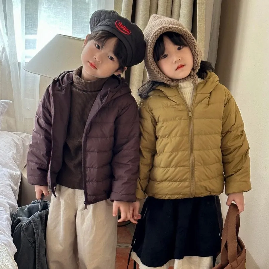 Basic Solid Color Ultra Light Down Jackets