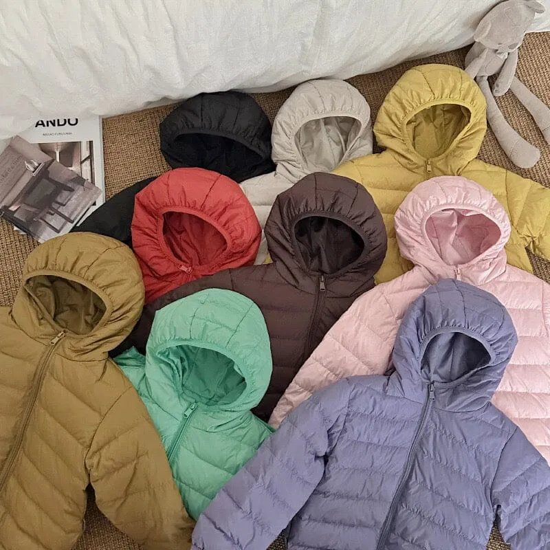 Basic Solid Color Ultra Light Down Jackets