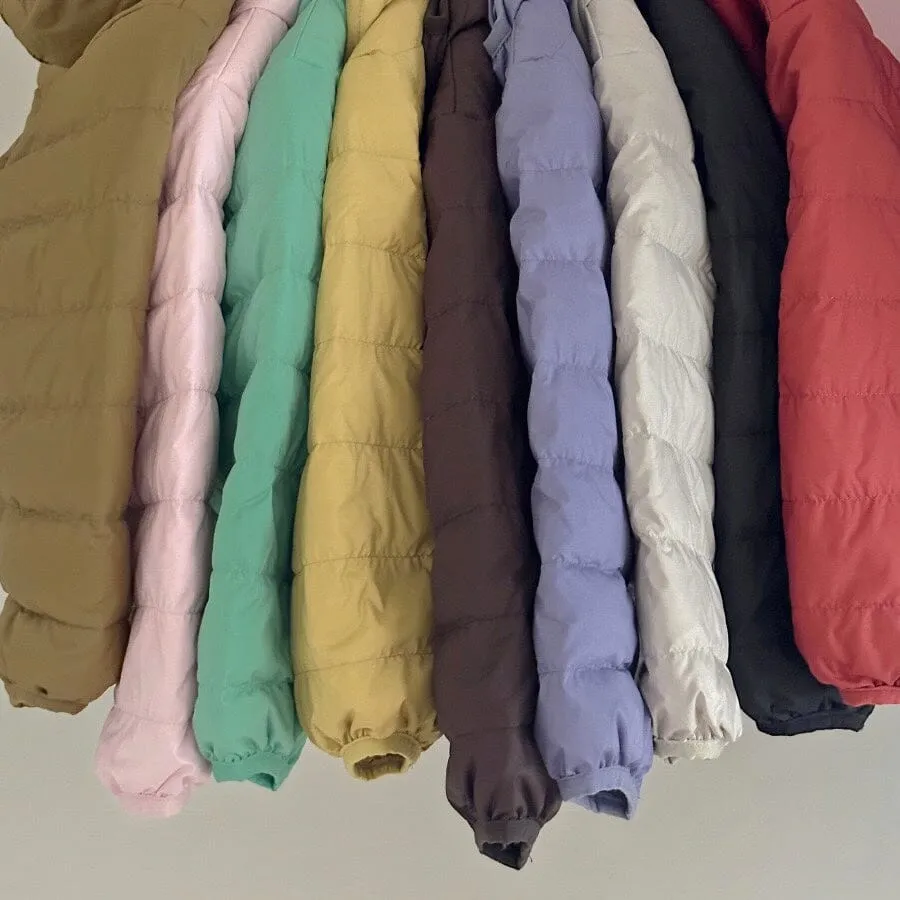 Basic Solid Color Ultra Light Down Jackets