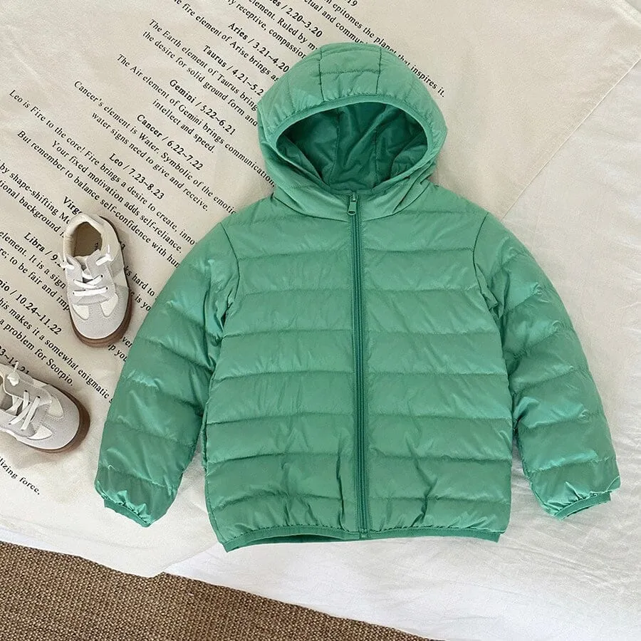 Basic Solid Color Ultra Light Down Jackets