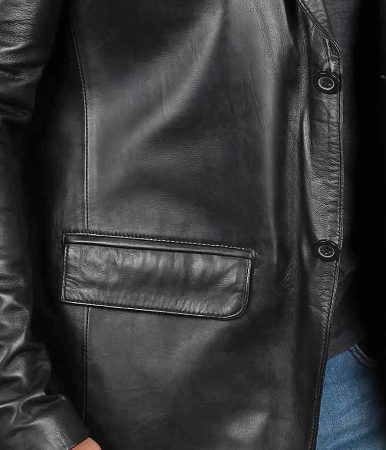 Blingsoul Real Lambskin Mens Leather Blazer - Casual 2 Buttons Leather Jacket for Men