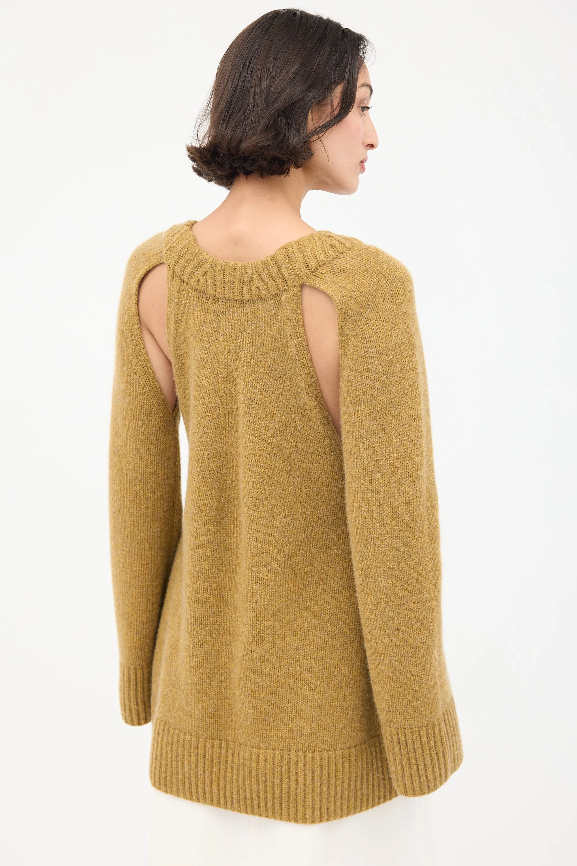 Brown Cashmere Liz Cutout Sweater