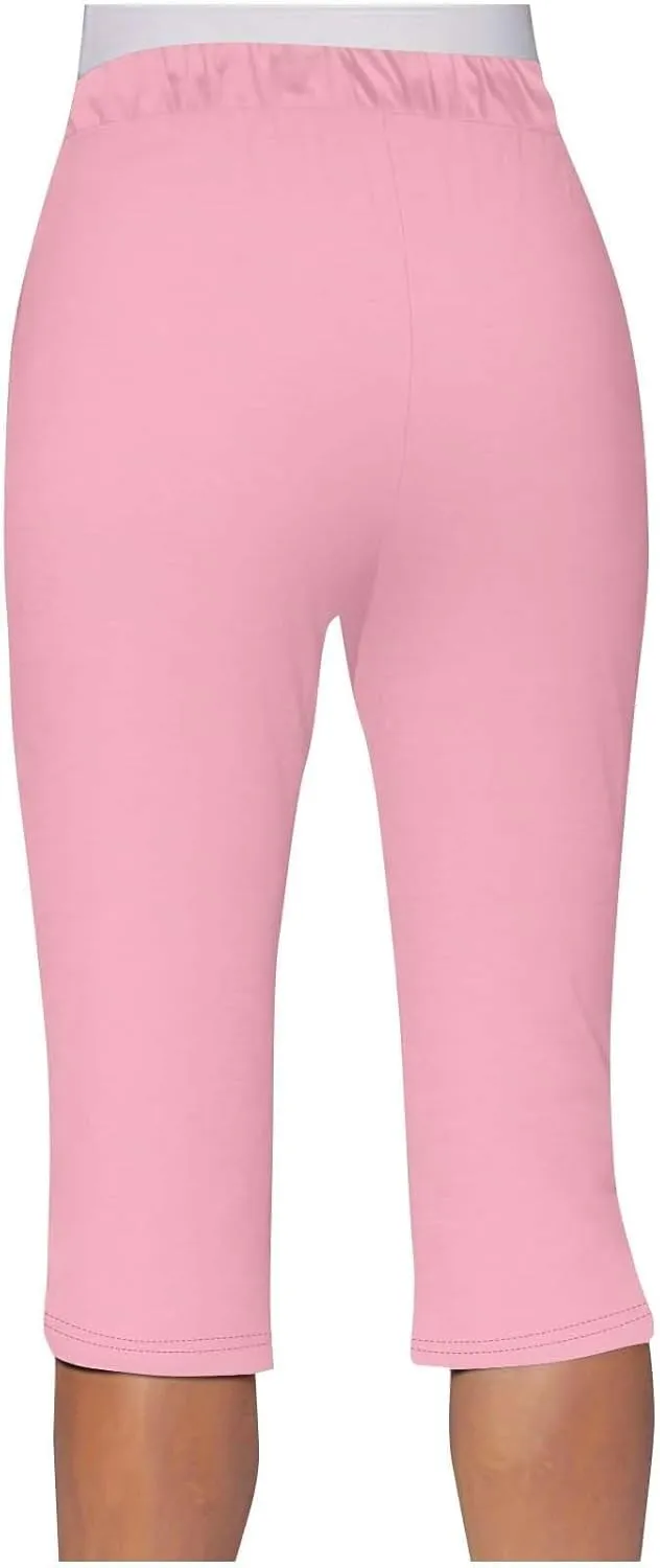 Capri Leggings for Women Knee Length Petite 2025 Summer High Waisted Athletic Workout Yoga Pants with Pockets