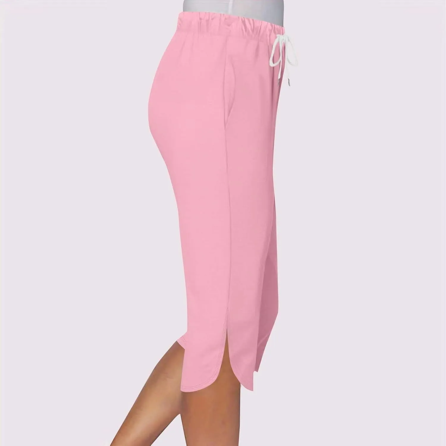 Capri Leggings for Women Knee Length Petite 2025 Summer High Waisted Athletic Workout Yoga Pants with Pockets