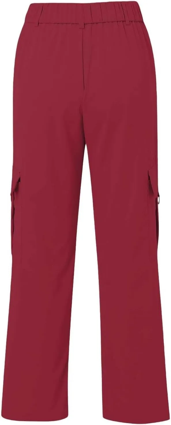 Cargo Pants for Women High Waisted Casual Hiking Streetwear Trousers with Pockets Y2k Straight Athletic Outdoor Pant