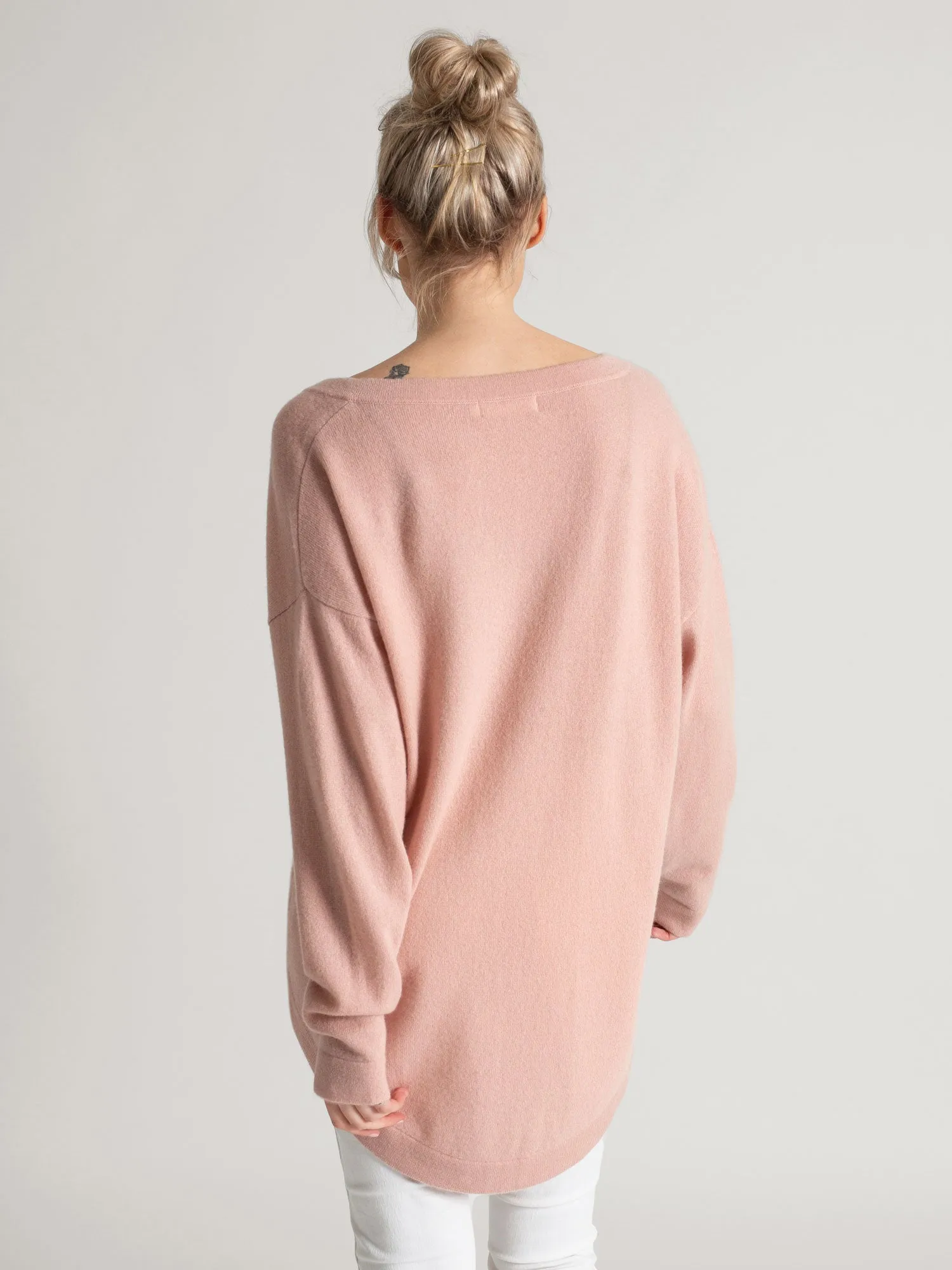 Cashmere sweater "Alva" - rose glow