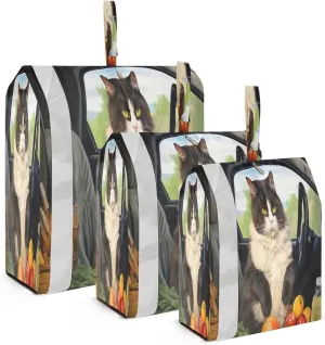 Cat Groceries in Car Packing Cubes for Travel 3 Set Travel Compression Bags Luggage Organizer Bags for Travel Accessories
