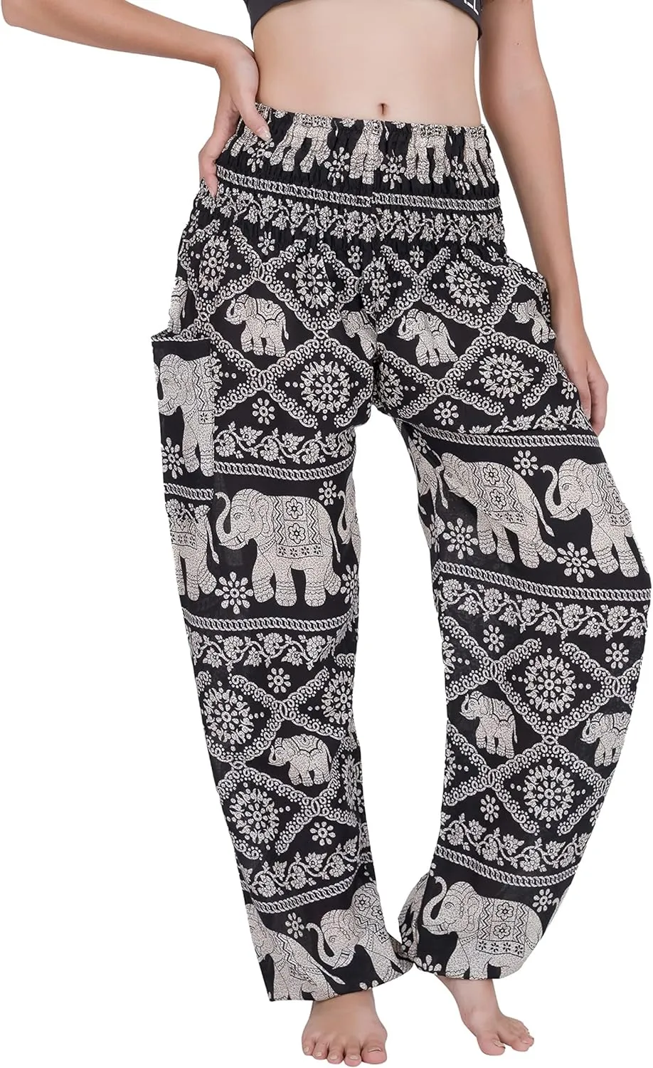 CHAINUPON Harem Pants Women Flowy Trouser Yoga Boho Hippie Clothes