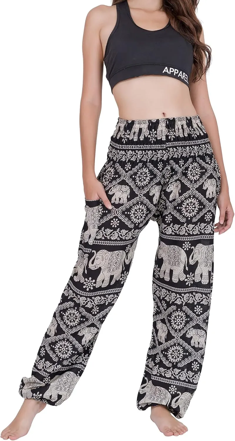 CHAINUPON Harem Pants Women Flowy Trouser Yoga Boho Hippie Clothes