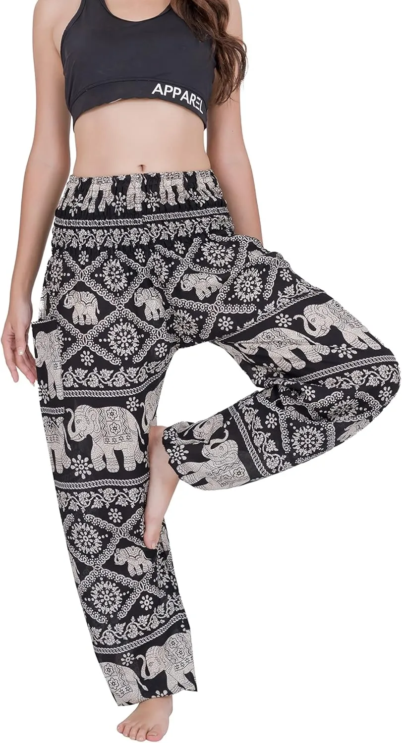 CHAINUPON Harem Pants Women Flowy Trouser Yoga Boho Hippie Clothes