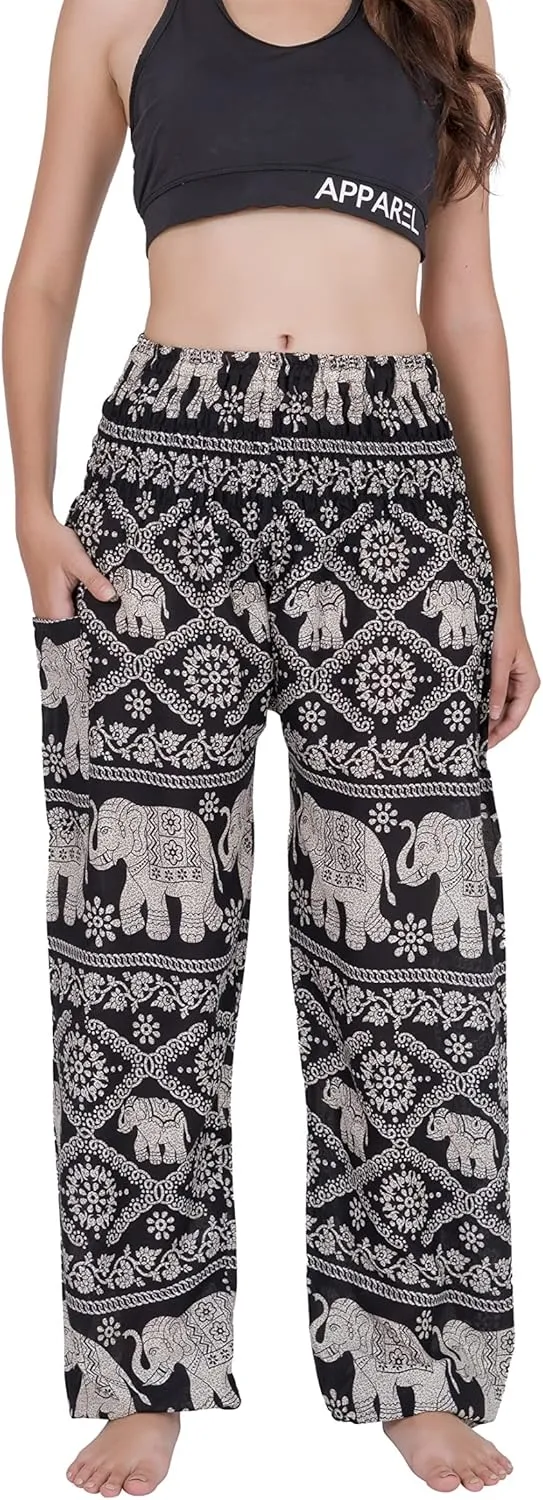 CHAINUPON Harem Pants Women Flowy Trouser Yoga Boho Hippie Clothes