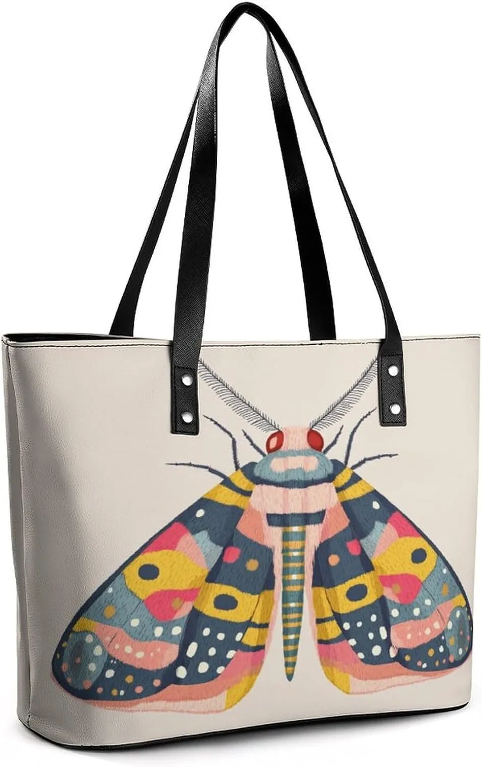 Colorful Butterfly Women Soft Leather Handbags Tote Purses Shoulder Bucket Bags