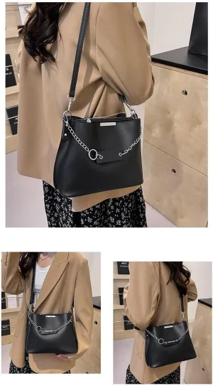 cross-body bag Premium Crossbody Soft Leather Shoulder Bucket Bag