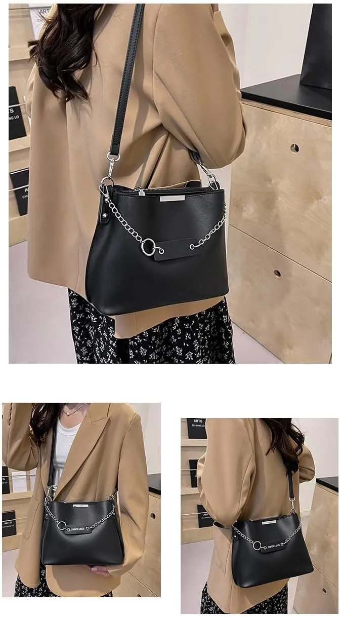 cross-body bag Premium Crossbody Soft Leather Shoulder Bucket Bag