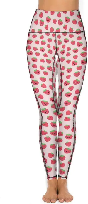 Cute Birds Floral Yoga Pants Women Tummy Control Workout Leggings with Pockets Stretchy High Waist Work Casual Pants
