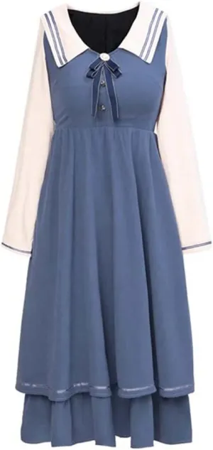 Dress for Women Vintage Elegant Office Dress College Dress Skirt(Large)