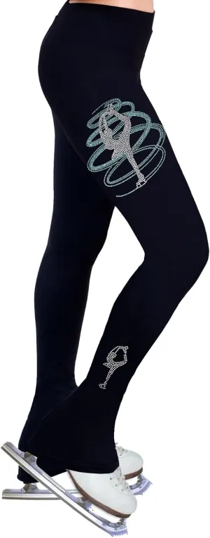Figure Skating Practice Pants with Rhinestones R255MIX