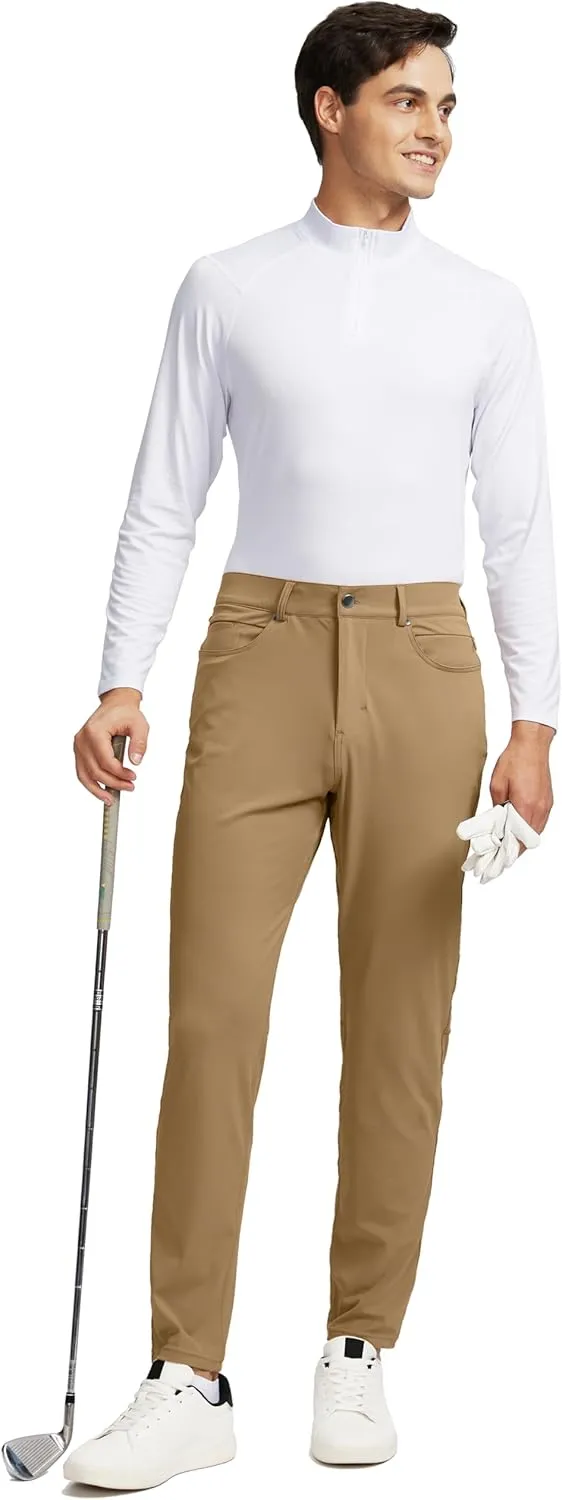 G Gradual Men's Stretch Golf Pants with 6 Pockets Slim Fit Dress Pants for Men Travel Casual Work