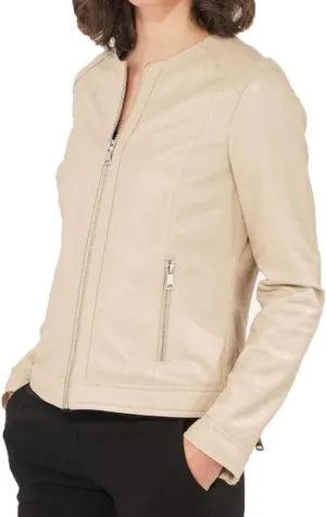 Genuine Soft Lambskin Leather Jacket for Women's Designer Wear WD052