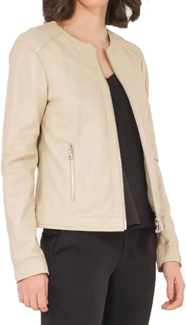Genuine Soft Lambskin Leather Jacket for Women's Designer Wear WD052