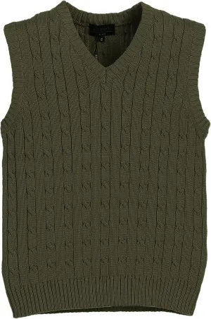 Gioberti Boy's 100% Cotton Soft V-Neck Cable Knit Sweater Vest