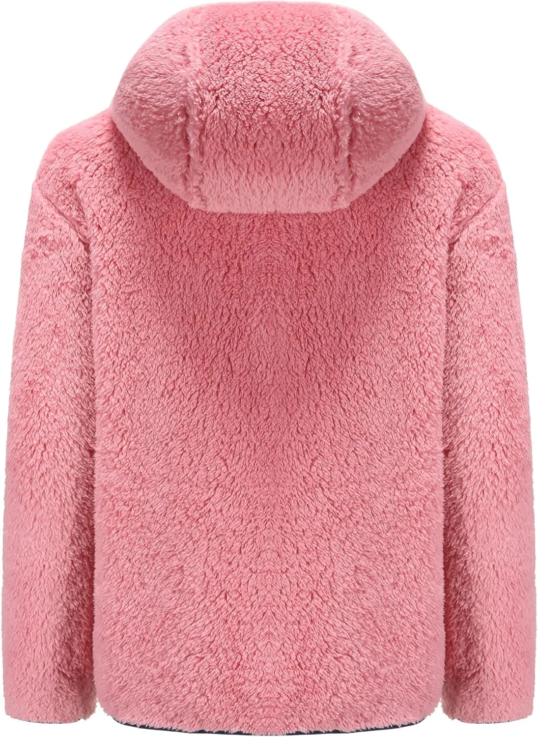 Girl's Jacket Kids Full Zip Ultra Soft Sherpa Fleece Hoodie Sweatshirt