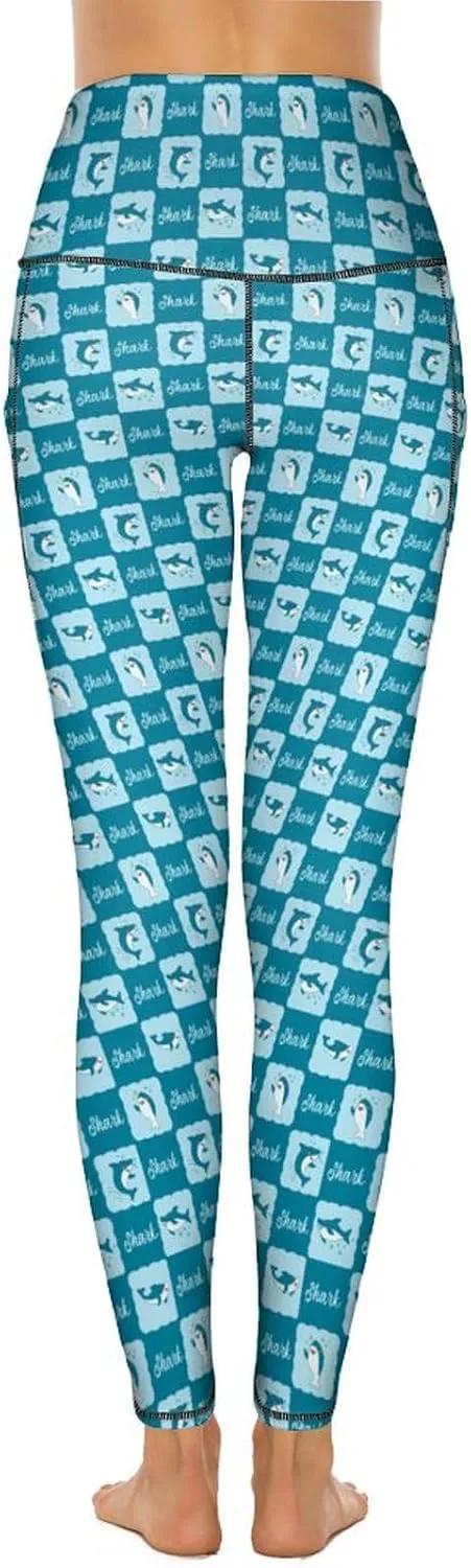 Halloween Skulls Yoga Pants Women Tummy Control Workout Leggings with Pockets High Waist Sports Trousers Lounge Pants