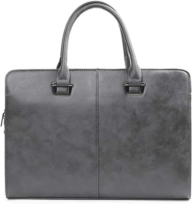HBJWOV Vintage Soft Leather Briefcase Handbag Crossbody Bag Office Laptop Bag
