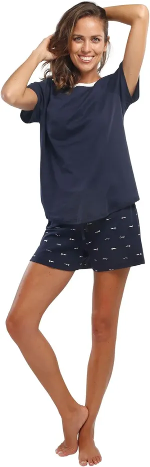 Incredibly Soft Pima Cotton Women's Pajamas Set - Shorts & T-Shirt