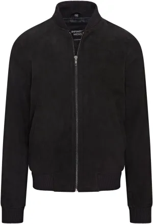 Infinity Leather Mens Soft Goat Suede MA-1 Varsity Bomber Jacket