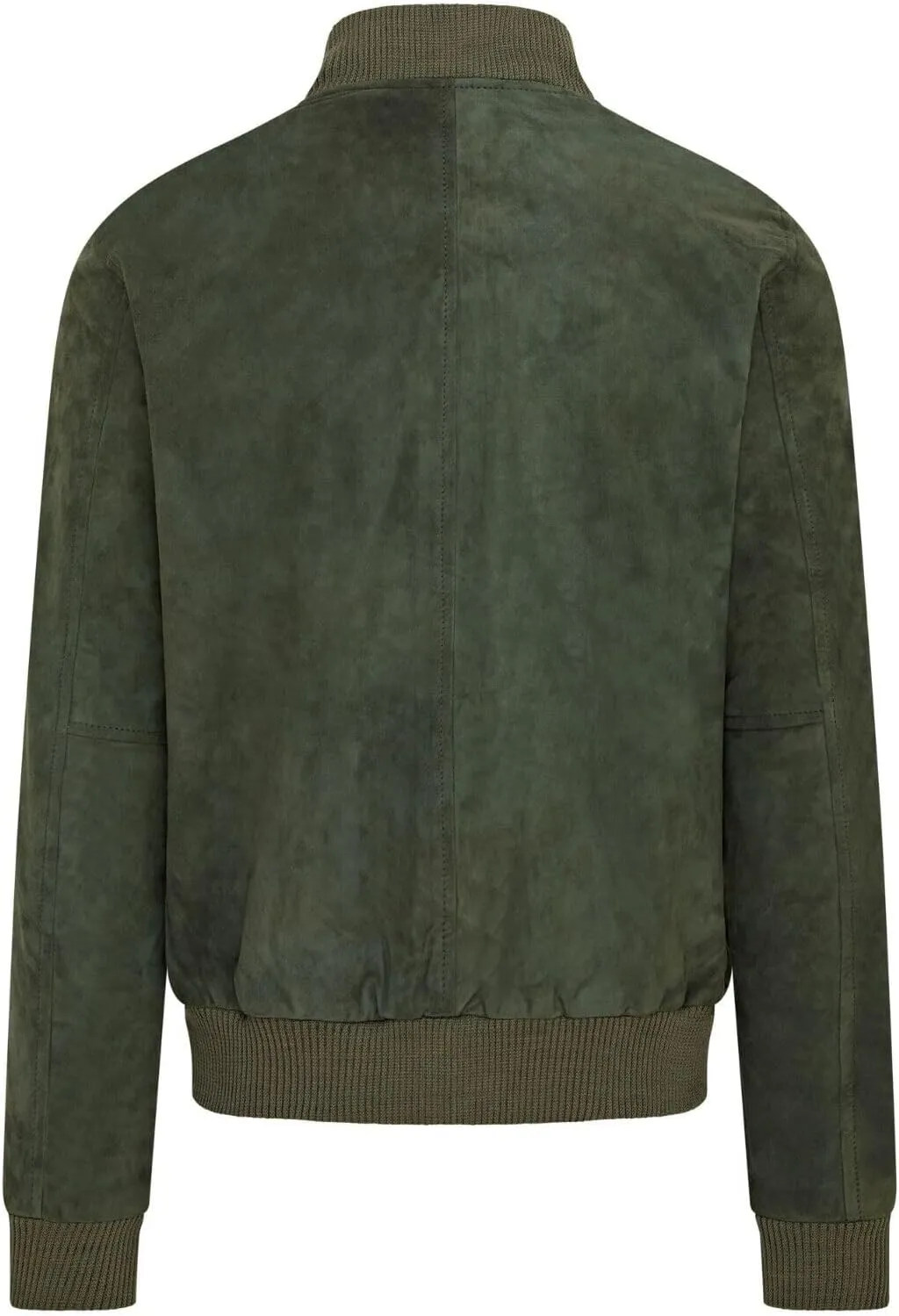 Infinity Leather Mens Soft Goat Suede MA-1 Varsity Bomber Jacket